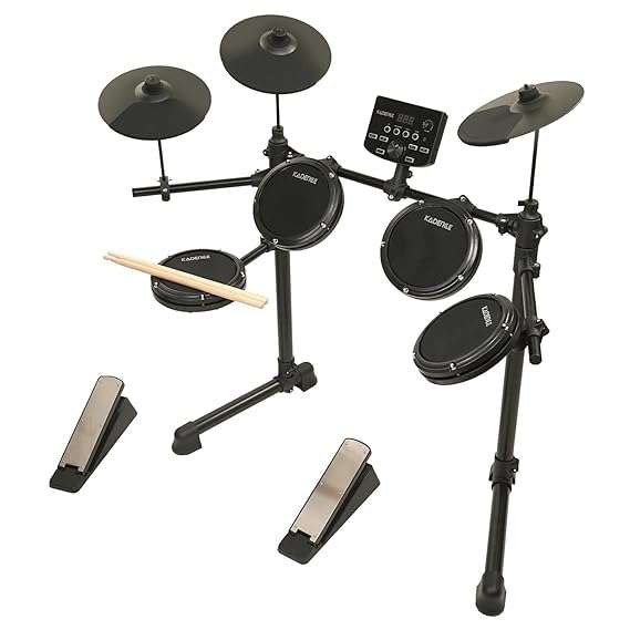 Kadence 7 Piece Electronic Black Drum Set- Taal Musicals