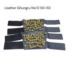 Leather ghungru with gold bells 