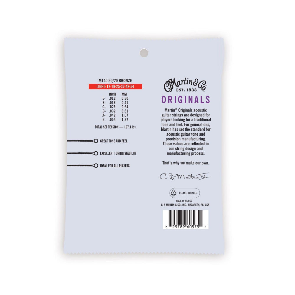 MARTIN GUITAR STRINGS MA140-2