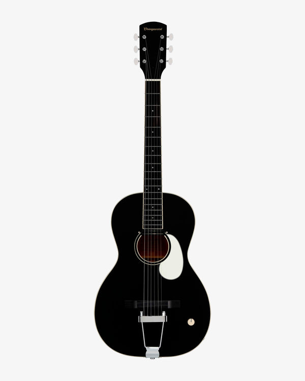 Orangewood Juniper Black Live Rubber Bridge Parlor Acoustic Guitar - Taal Musicals