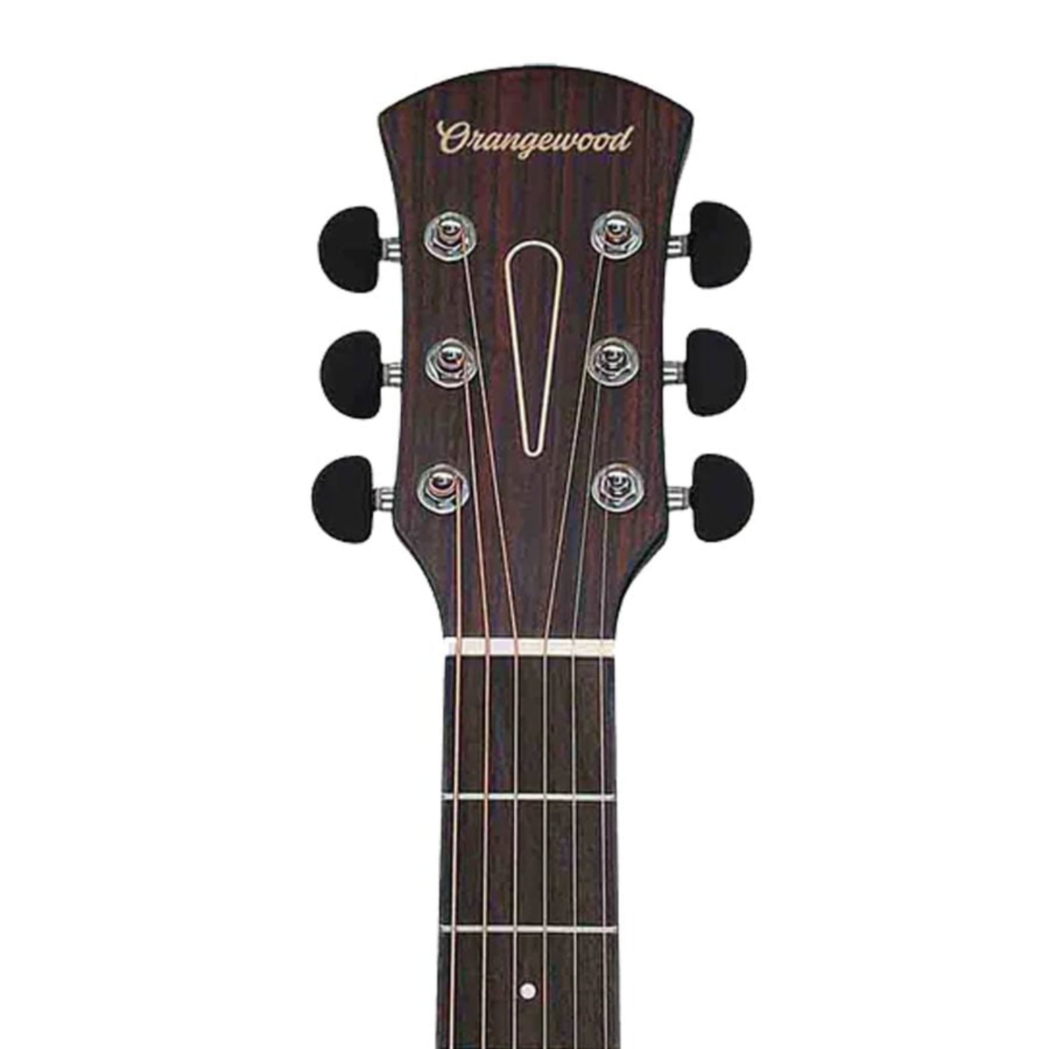 Guitar headstock with 'Orangewood' 