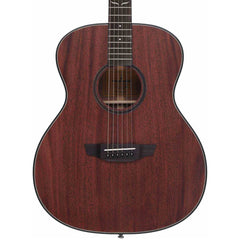 Acoustic guitar with a reddish-brown finish