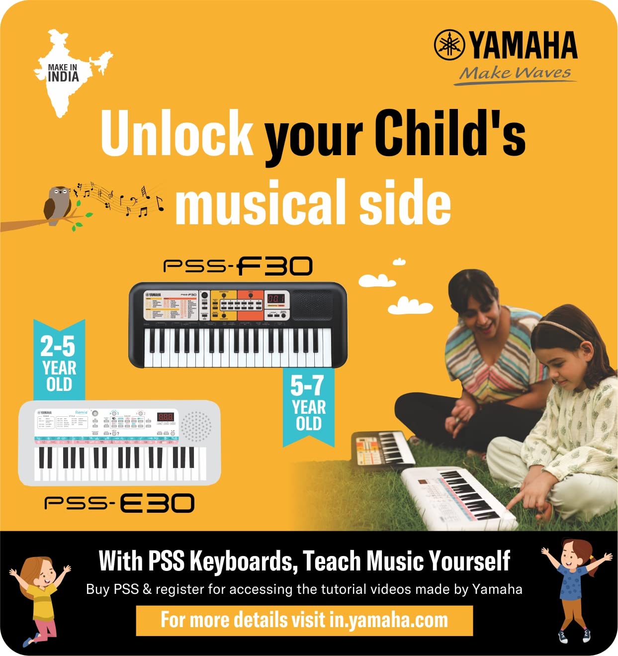 YAMAHA PORTABLE KEYBOARD – PSS-F30