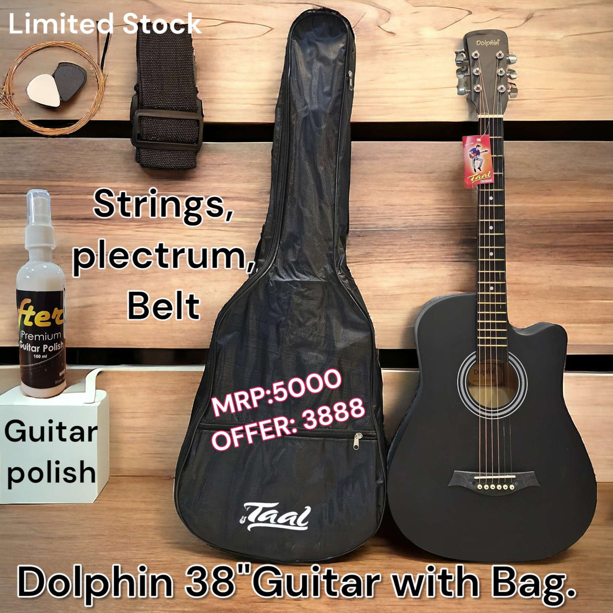 Dolphin Guitar With Full Pack - Taal Musicals