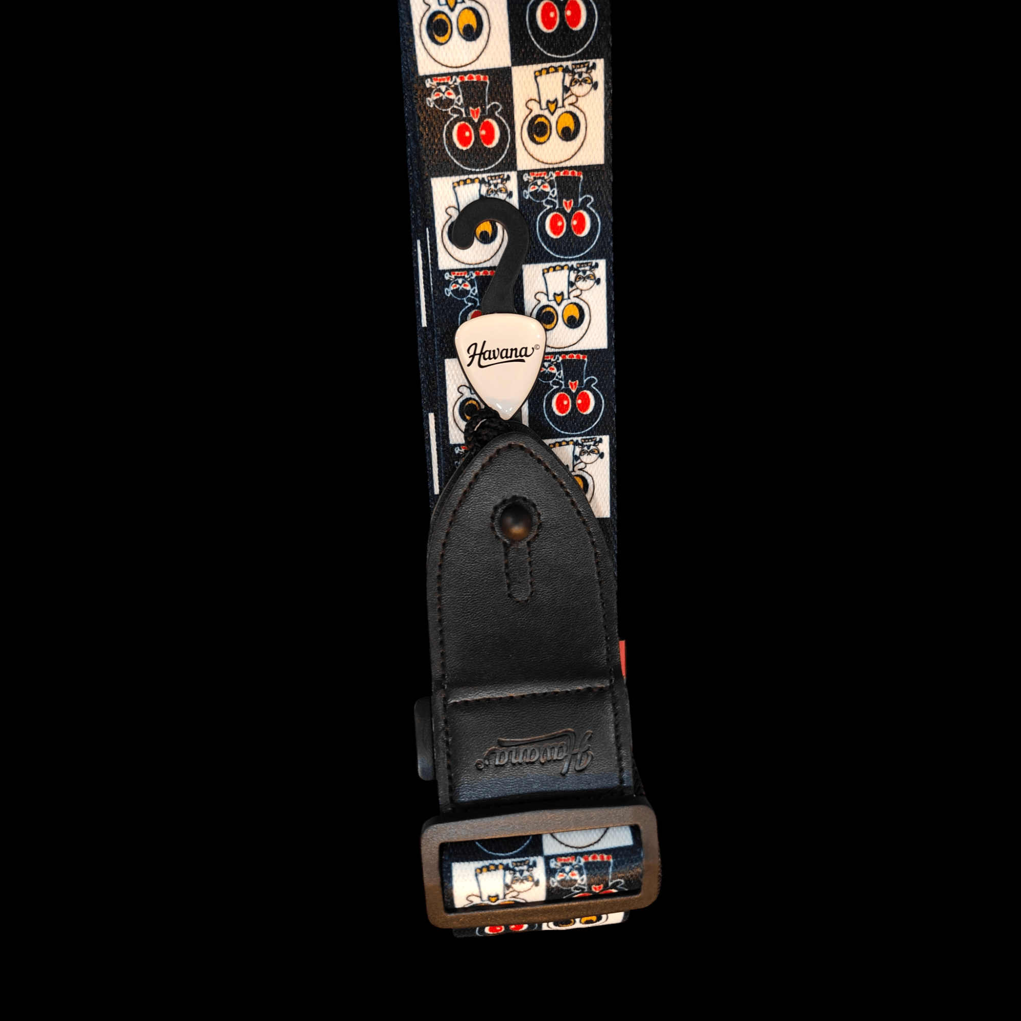 Havana Polyester Guitar Strap (Red,Black) - Taal Musicals