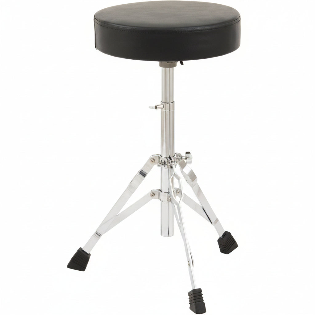 Black drum stool with adjustable height 