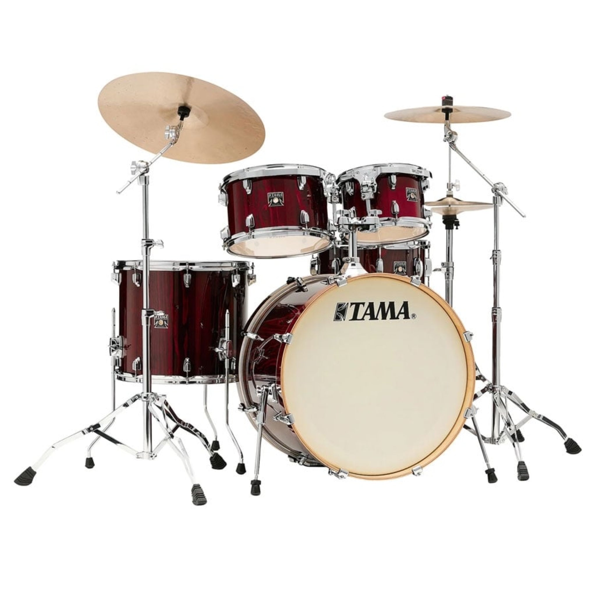 TAMA ACOUSTIC DRUM KIT 5 PIECE SET RED WINE