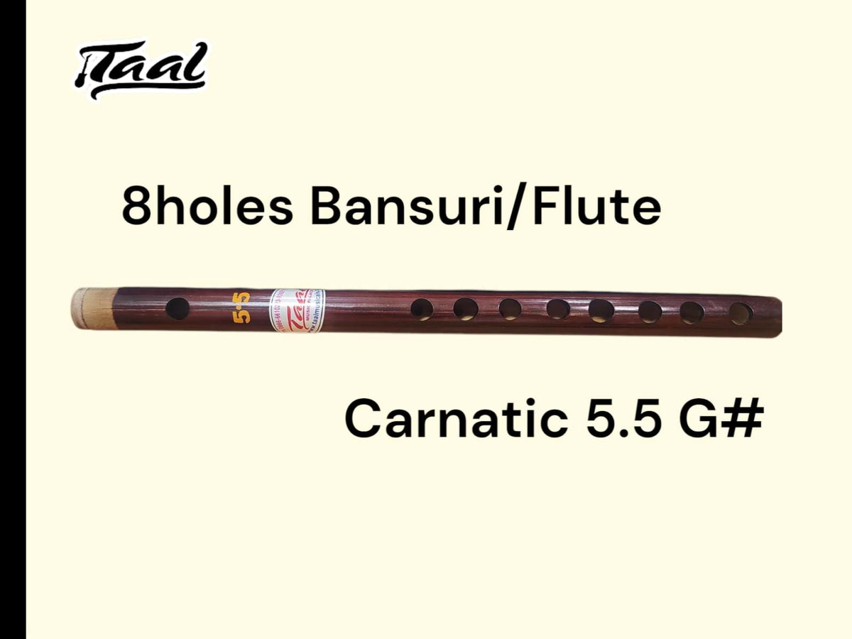 8 Holes Bansuri Flute Carnatic "G#"-Taal Musicals