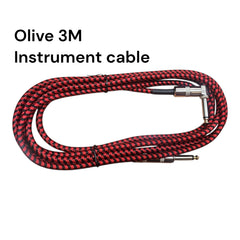 Olive Instrument cable 3M -Taal Musicals