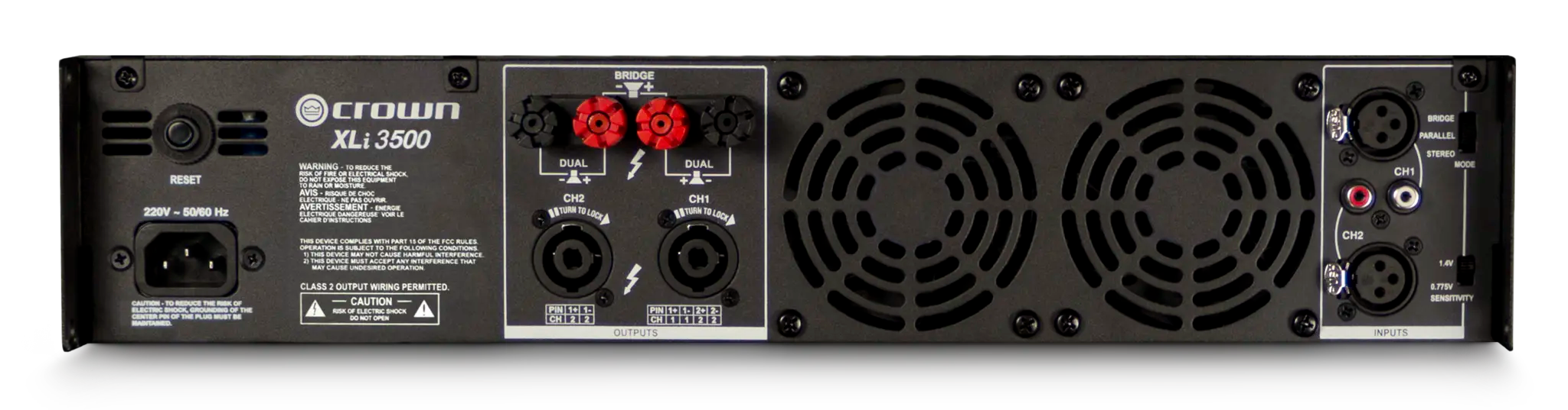 Crown XLi3500 1350-Watt 2-Channel Power Amplifier - Taal Musicals