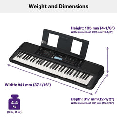 Yamaha PSR-E383 Portable Keyboard 61 Keys (Adaptor Included) – Taal Musicals
