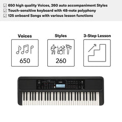Yamaha PSR-E383 Portable Keyboard 61 Keys (Adaptor Included) – Taal Musicals