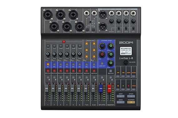 Zoom LiveTrak L-8 Podcast Recorder & Digital Mixer - Taal Musicals