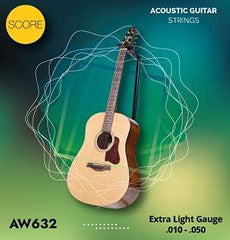 Acoustic Guitar String Set AW632 Score - Taal Musicals