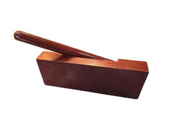 Nattuvangam Thalam – Wooden Bharatanatyam Tala Instrument | Brown, Rose & Blue