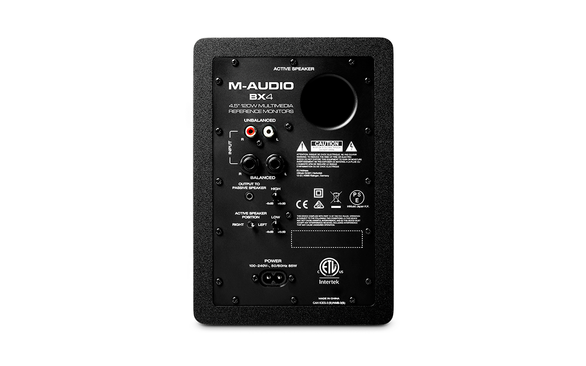 M-Audio Bx4 120-Watt Powered Rca, Auxiliary Studio Monitors