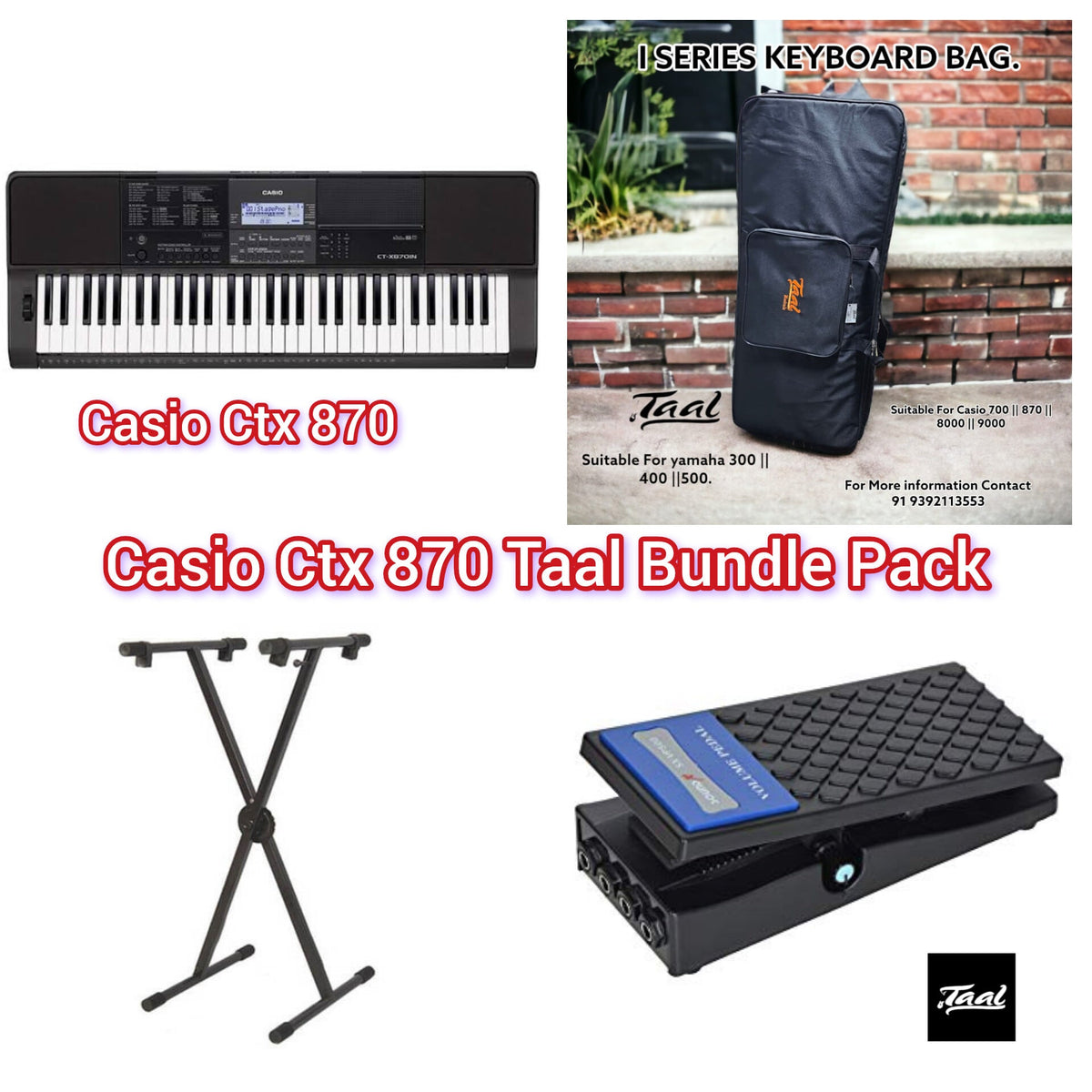 CASIO CT X870IN BUNDLE PACK- Taal Musicals