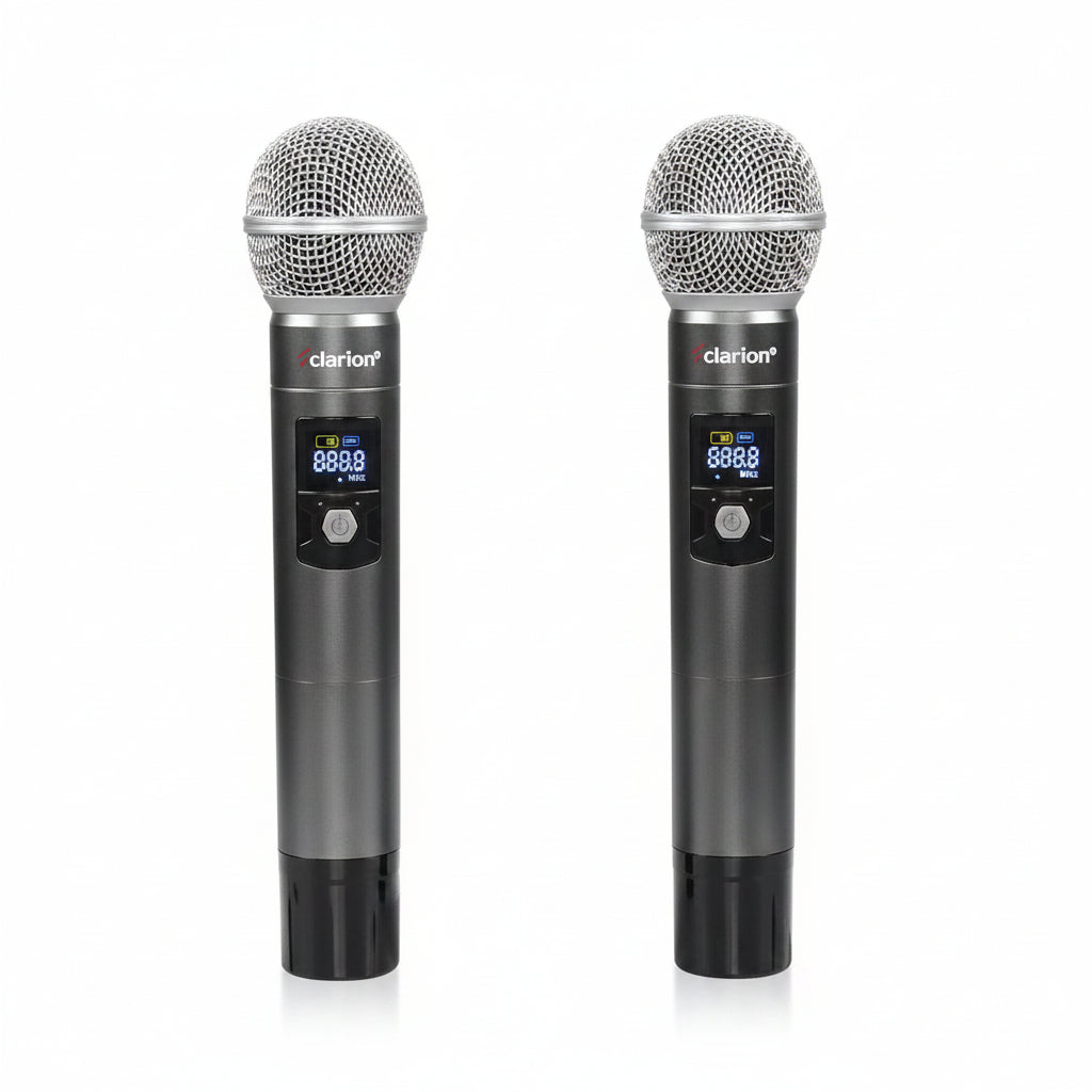 Two wireless microphones 