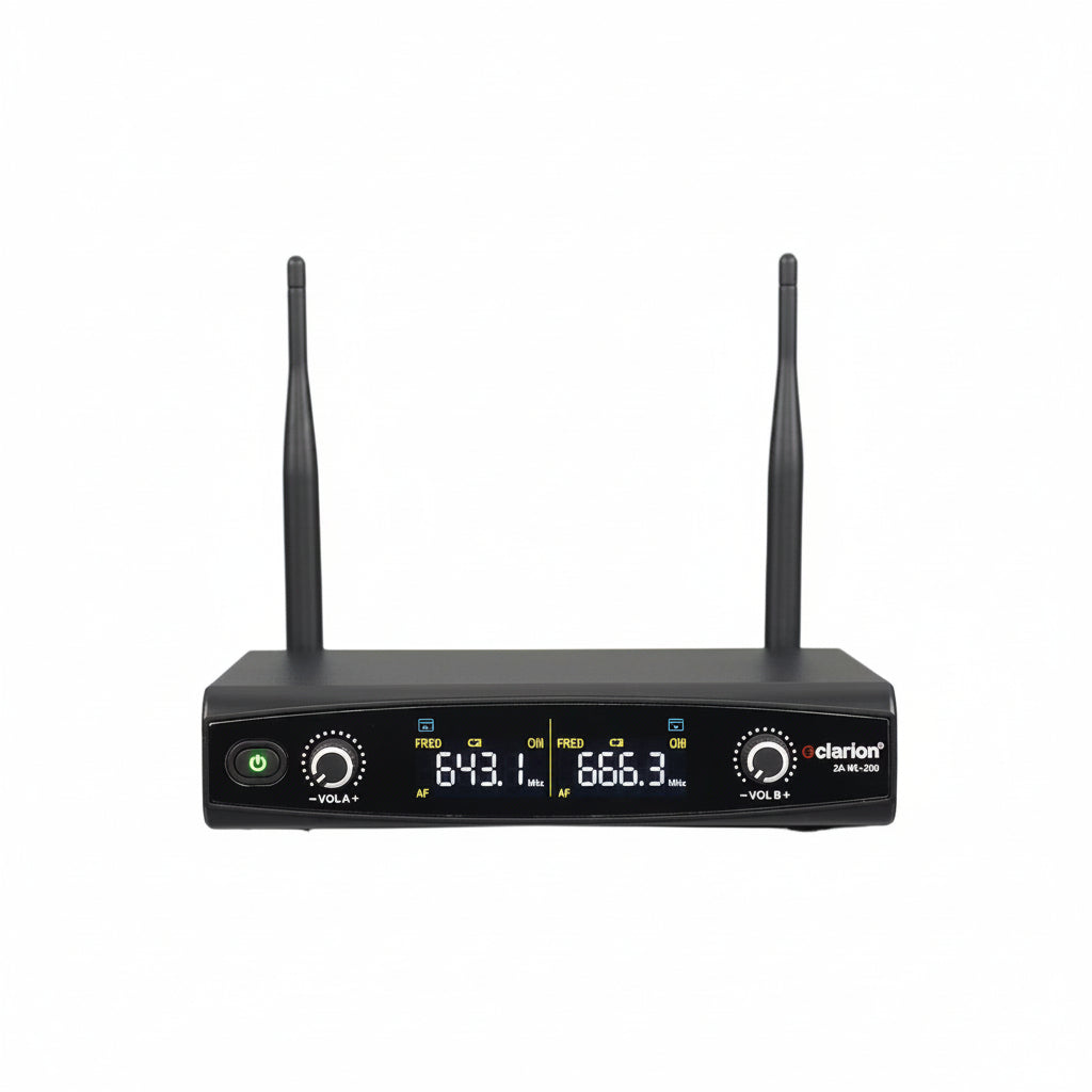 Black wireless receiver with antennas 