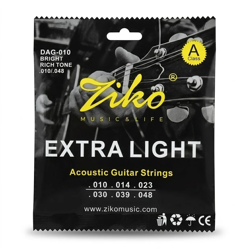 Acoustic Guitar Strings – Ziko DAG-010 Extra Light 0.10 Gauge | Best Value