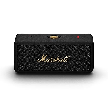 Marshall Emberton II 20 W Wireless Bluetooth Portable Outdoor Speaker (Black & Brass) -  Taal Musicals