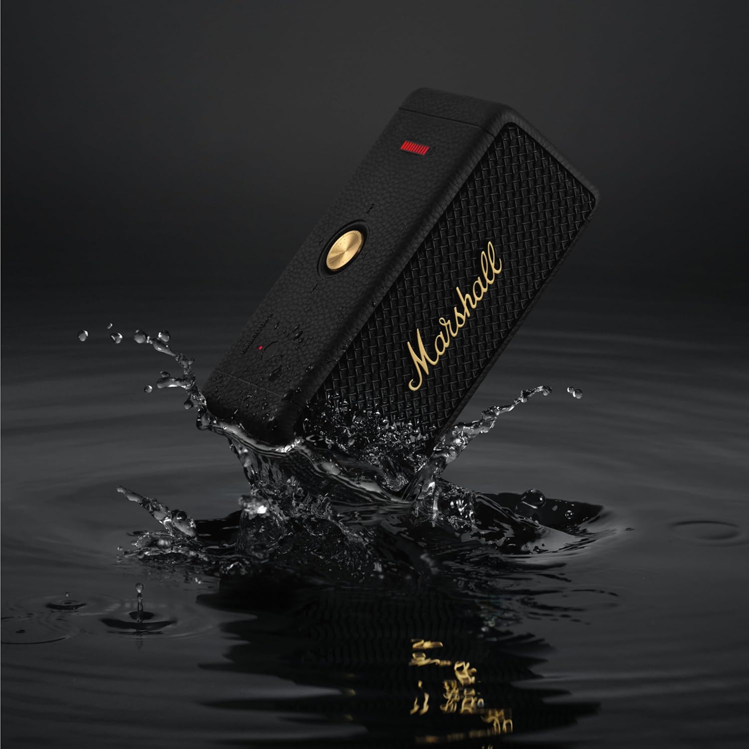 Marshall Emberton II 20 W Wireless Bluetooth Portable Outdoor Speaker (Black & Brass) -  Taal Musicals
