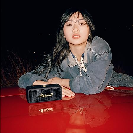 Marshall Emberton II 20 W Wireless Bluetooth Portable Outdoor Speaker (Black & Brass) -  Taal Musicals