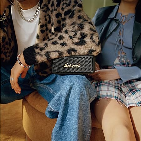 Marshall Emberton II 20 W Wireless Bluetooth Portable Outdoor Speaker (Black & Brass) -  Taal Musicals