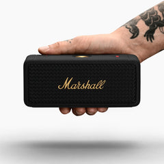 Marshall Emberton II 20 W Wireless Bluetooth Portable Outdoor Speaker (Black & Brass) -  Taal Musicals