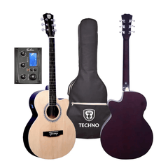 Techno Semi-Acoustic Guitar TM-39 EQ3 Natural – Taal Musicals