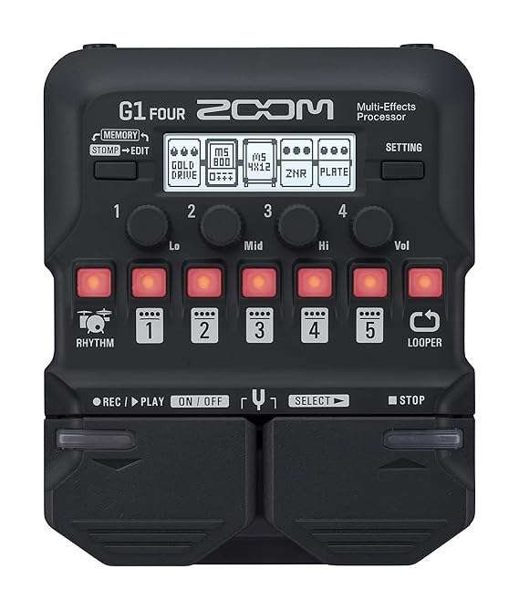Zoom G1 Four Electric Guitar Multi Effect without adapter (Black) - Taal Musicals