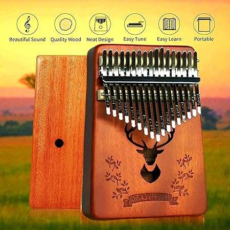 Wooden Kalimba 17 Keys Thumb Piano - Taal Musicals