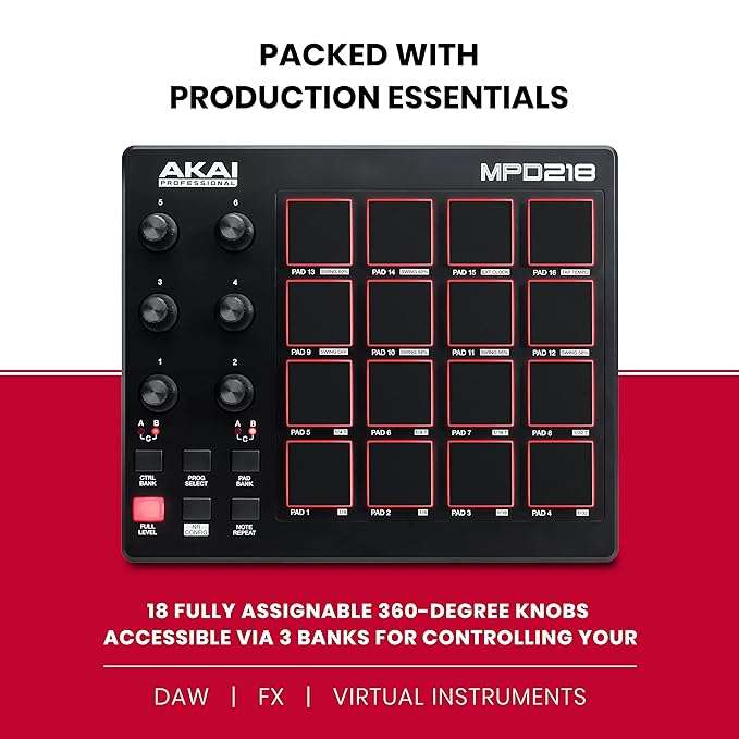 Akai Professional MPD218 (Black) - Taal Musicals