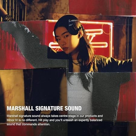 Marshall Minor Iv Wireless in Ear Earbuds with 30+ Hours of Playtime, Water-Resistant, Wireless Charging- Black - Taal Musicals