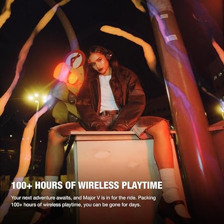 Marshall Major V Wireless On Ear Headphones, Black - Taal Musicals