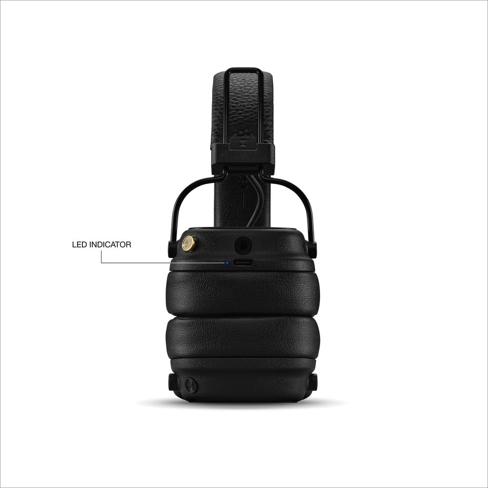 Marshall Major V Wireless On Ear Headphones, Black - Taal Musicals