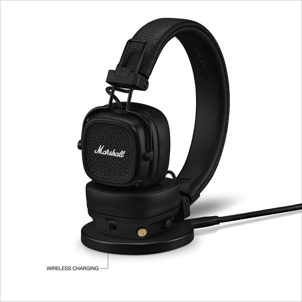 Marshall Major V Wireless On Ear Headphones, Black - Taal Musicals