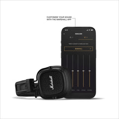 Marshall Major V Wireless On Ear Headphones, Black - Taal Musicals