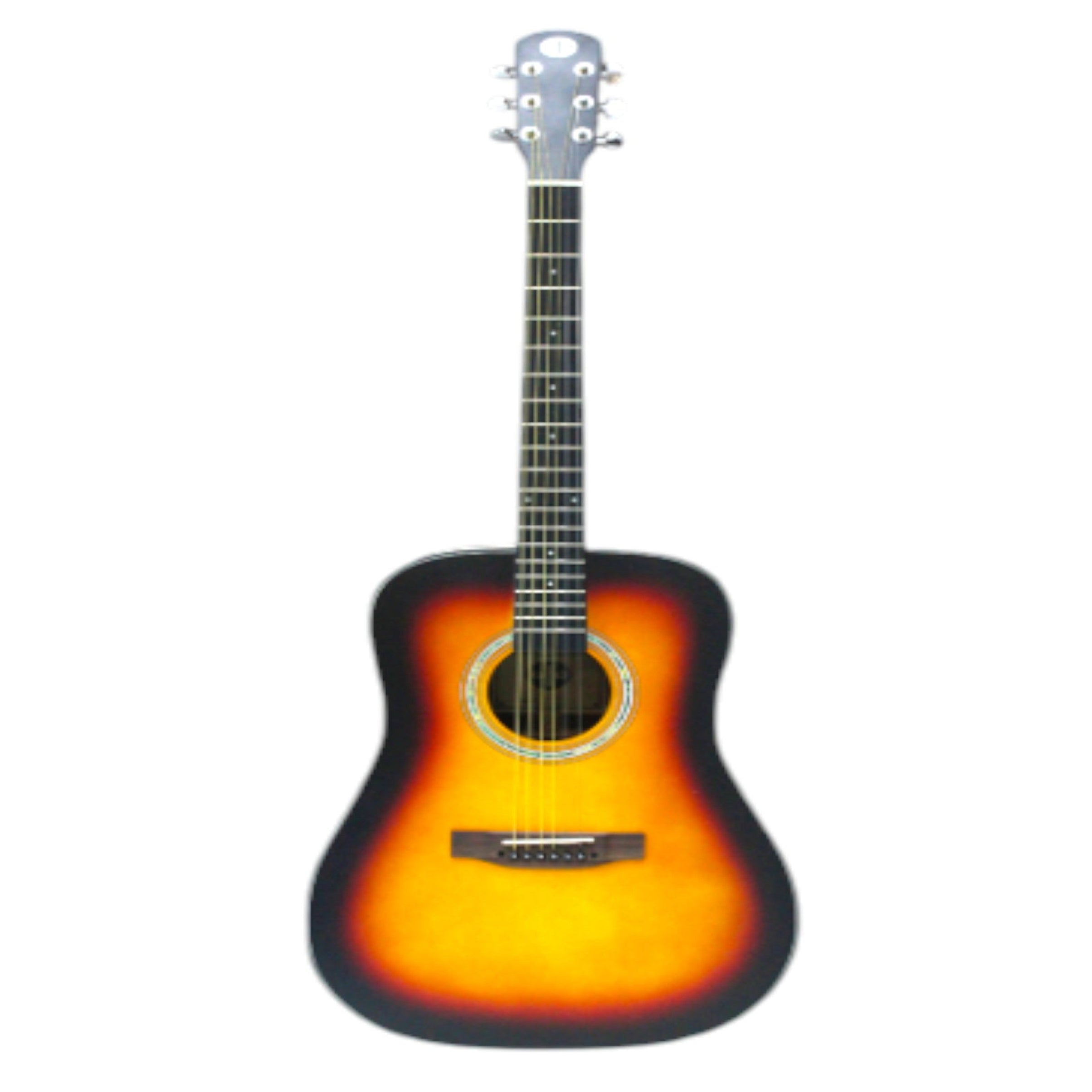 Acoustic guitar with sunburst finish 