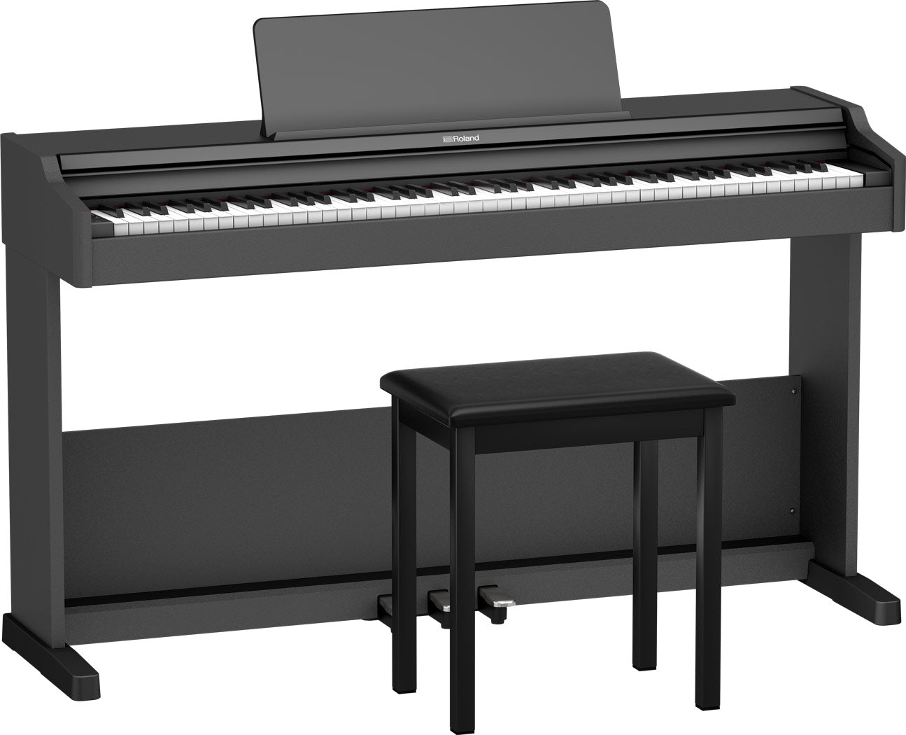 Roland RP107 Digital Compact and Affordable Home Piano with Traditional Upright Styling | Perfect for Beginners |Onboard Bluetooth & More,Black – Taal Musicals