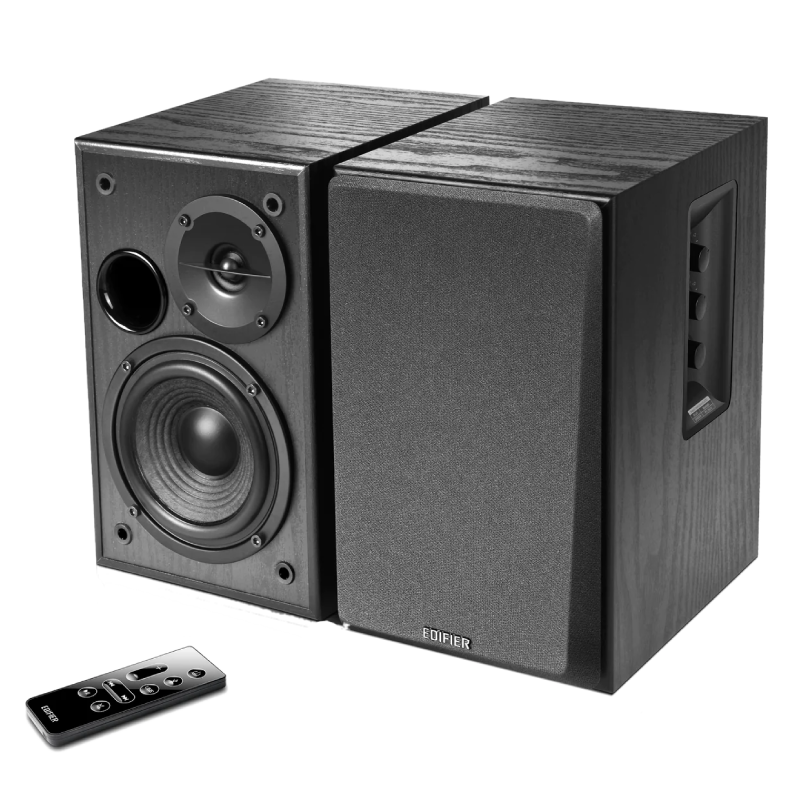 Edifier R1580MB Active 2.0 Bookshelf Speaker Set - Black - Taal Musicals