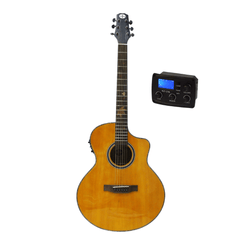 Acoustic guitar with a digital tuner 