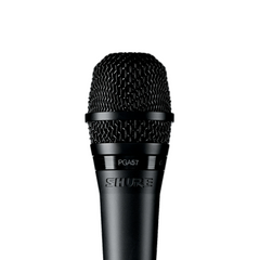 Shure PGA57 microphone on a white background