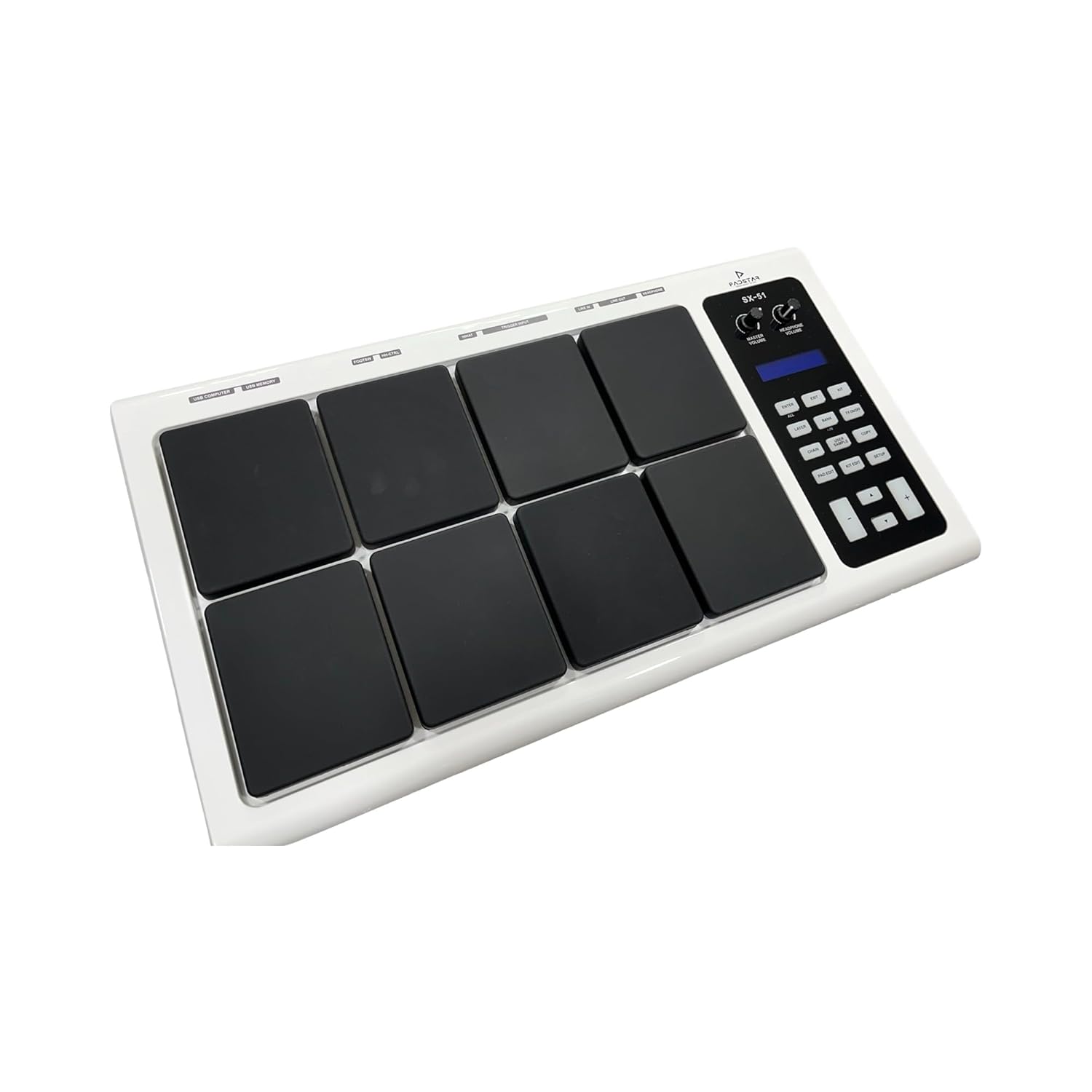 PADSTAR SX-51 OCTAPAD WITH SAMPLER - NEW BLUETOOTH FOR AUDIO PLAY - TAALMUSICALS