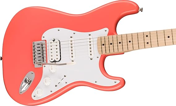 Fender Squier Sonic Strat HSS Maple Wpg Tahitian Coral - Taal Musicals