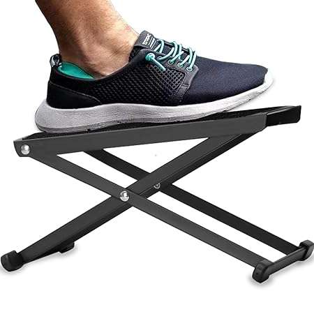 Guitar Foot Rest, Height Adjustable Guitar Footstools/Folding Footstool,Pedal (Black) – Taal Musicals