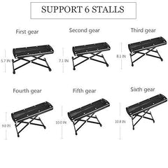 Guitar Foot Rest, Height Adjustable Guitar Footstools/Folding Footstool,Pedal (Black) – Taal Musicals