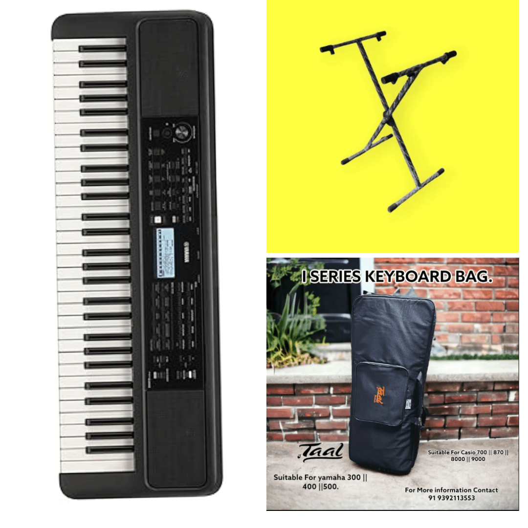 Yamaha PSR-E383 Keyboard 61 Keys Bundle Pack – Taal Musicals
