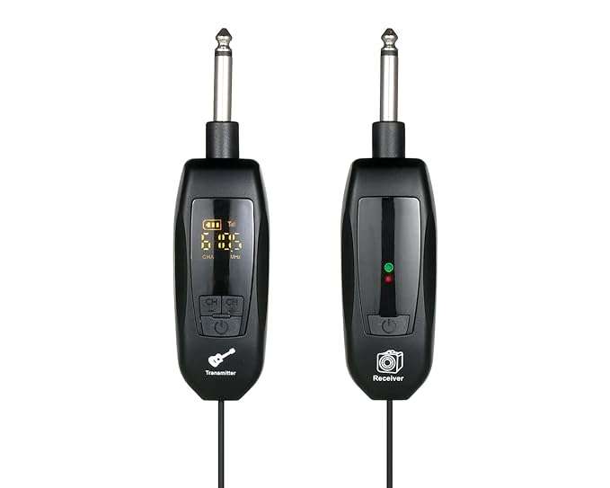 hayden T8 Guitar Wireless System Built-in Rechargeable Lithium Battery Digital Wireless Guitar Cable Transmitter Receiver for Electric Guitar Bass Violin Ukulele Amplifier Instruments – Taal Musicals