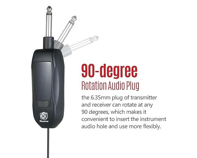 hayden T8 Guitar Wireless System Built-in Rechargeable Lithium Battery Digital Wireless Guitar Cable Transmitter Receiver for Electric Guitar Bass Violin Ukulele Amplifier Instruments – Taal Musicals
